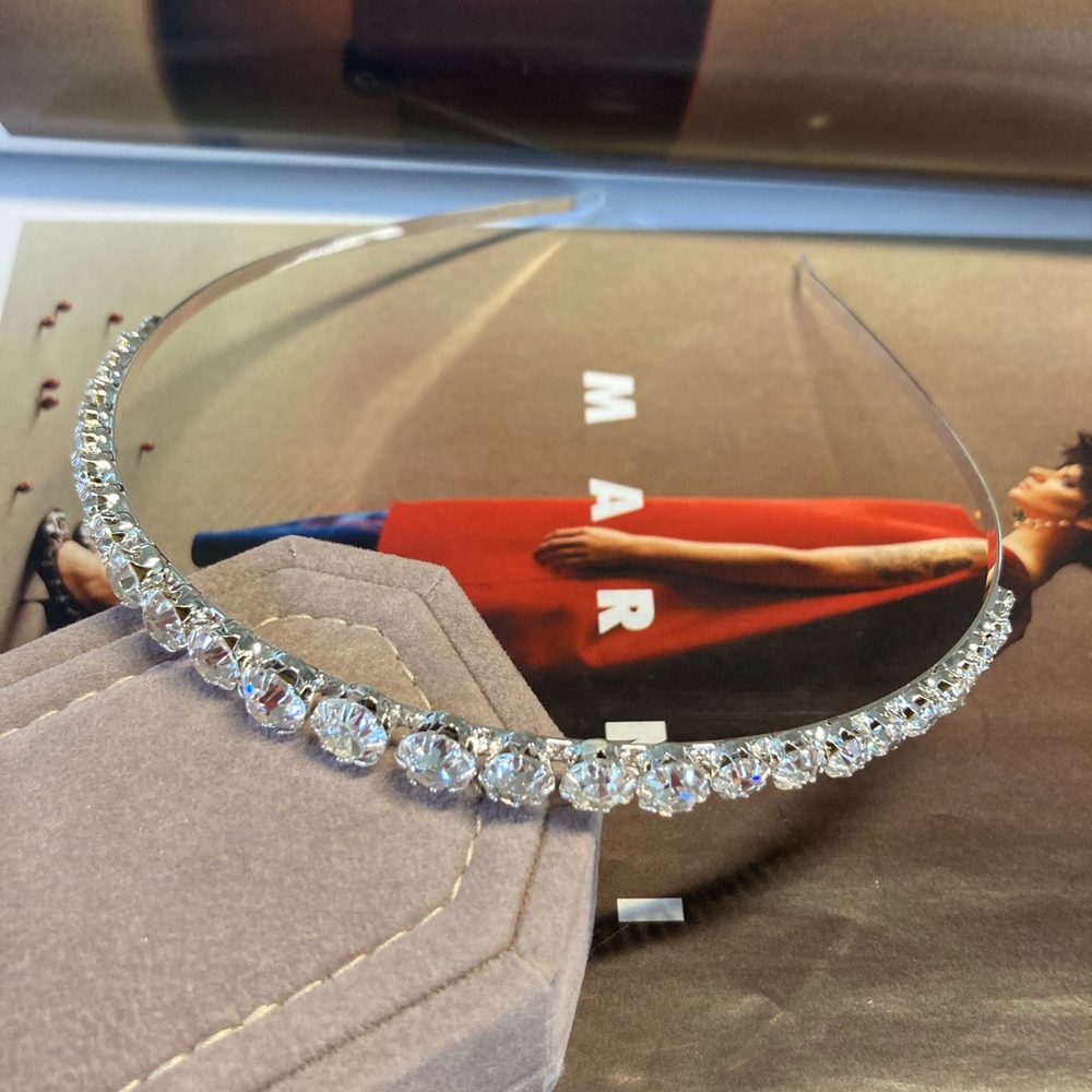 🌟 Rhinestone Crystal Headband Wedding Bride Party - Picture 2 of 3